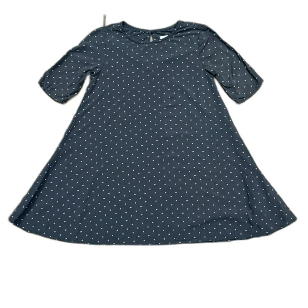 Old Navy Toddler Girls Polka Dot Gray Lavender Swing Twirl Dress 3T